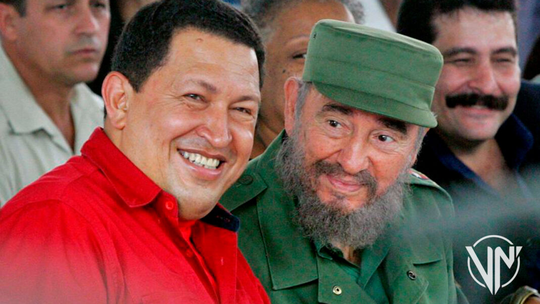 Maradona Fidel y Chávez