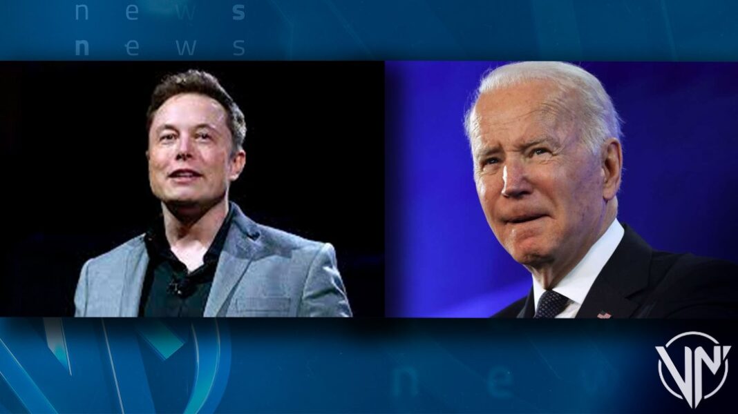 Elon Musk arremetió contra Biden