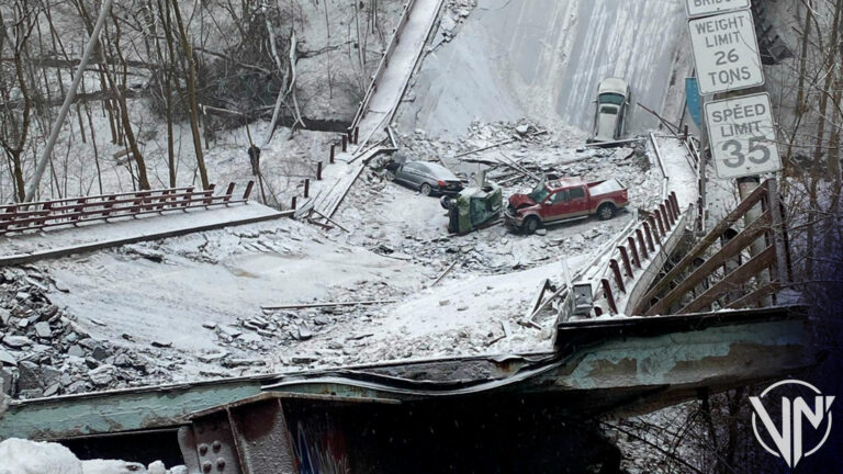 Derrumbe de puente en Pittsburgh deja al menos 10 heridos