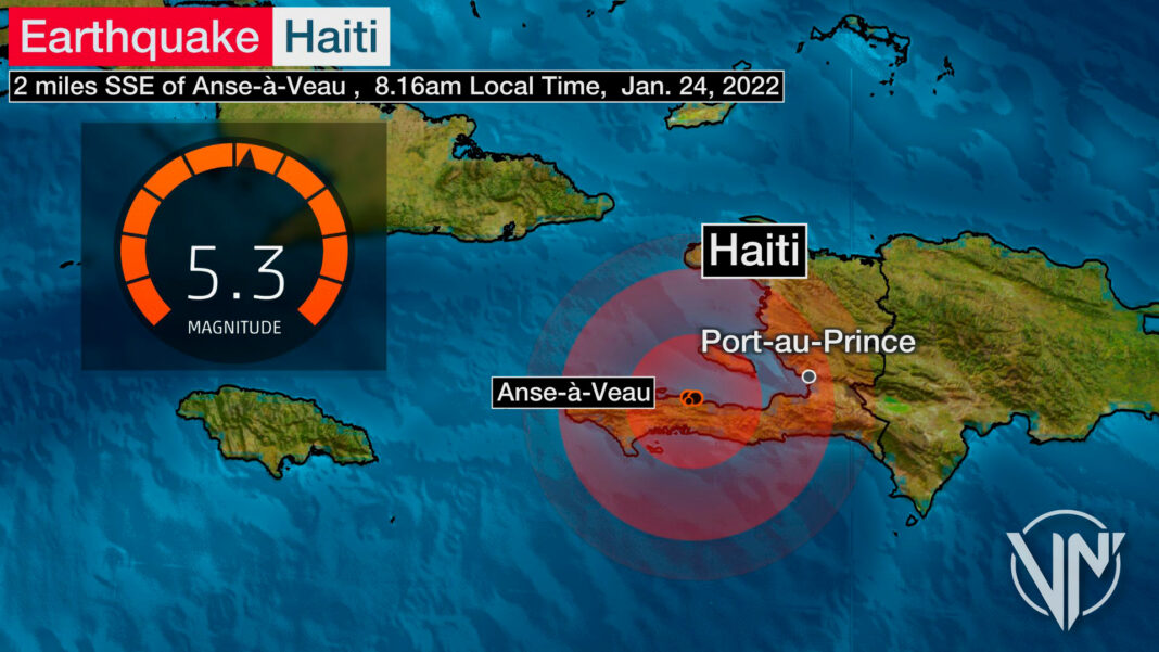 Reportan 2 fallecidos y 50 heridos por sismo en Haití
