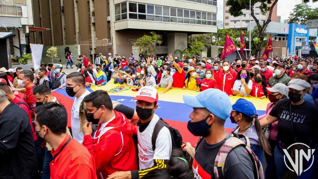 Así marchó la juventud del chavismo por las calles de Caracas