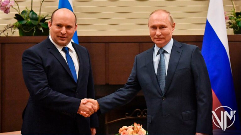 Primer ministro de Israel se reunió con el presidente de Rusia en Moscú