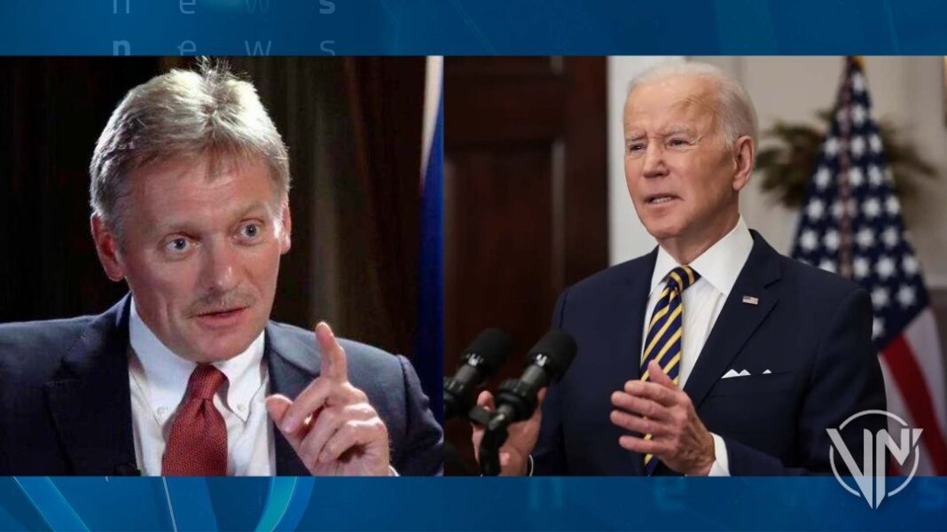 Kremlin rechaza que Biden haya llamado criminal de guerra a presidente Putin