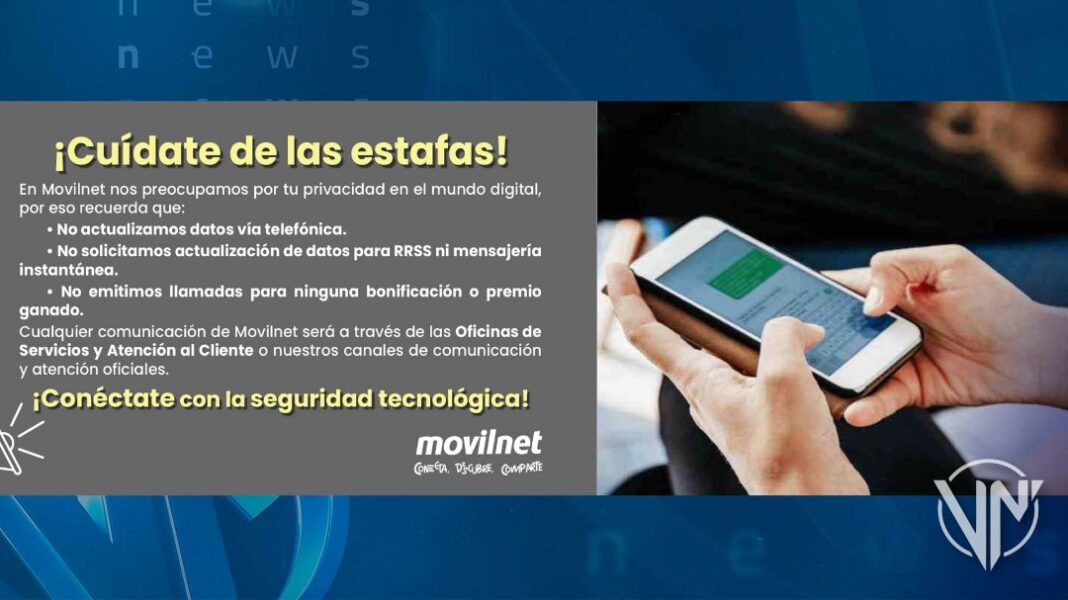 Movilnet recomienda a usuarios estar pendientes de sus datos