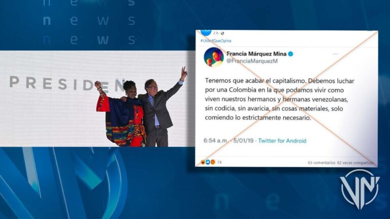 AFP muestra pruebas de «Tuit Fake» contra candidata a Vicepresidecia de Colombia