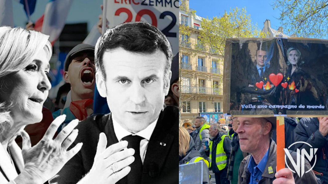 Criticas hacia Macron y Le Pen en víspera de presidenciales en Francia