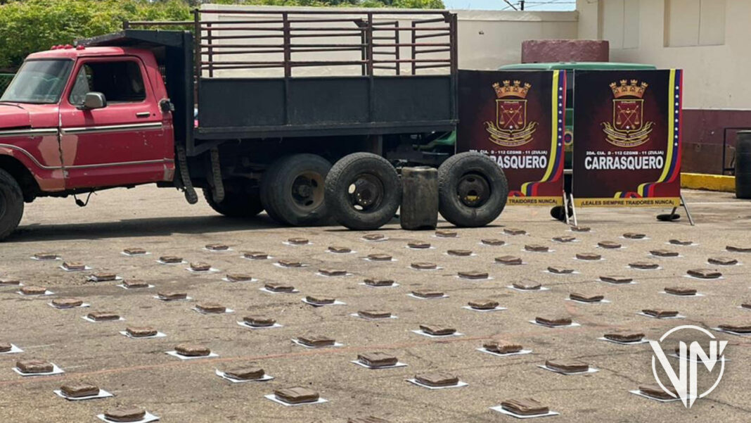 Detienen a un hombre por transportar 130 panelas de marihuana en Zulia