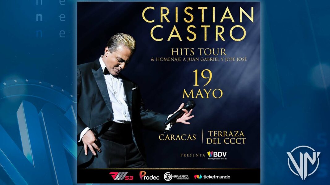 Cristian Castro se presentará el 19 de mayo en Caracas (+Listado conciertos)