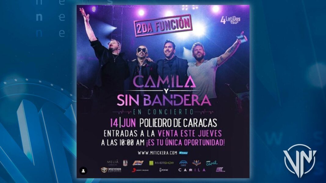 Camila y Sin Bandera tendrán segunda función el 14 de Junio