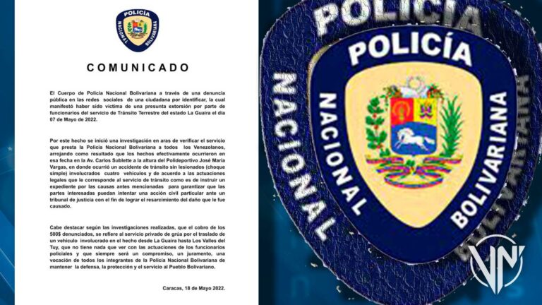 PNB desmiente extorsión tras accidente de tránsito en La Guaira (+Comunicado)