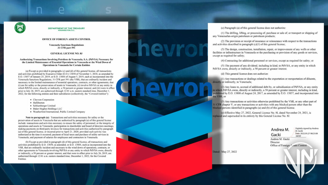 Estados Unidos autoriza a Chevron operar en Venezuela