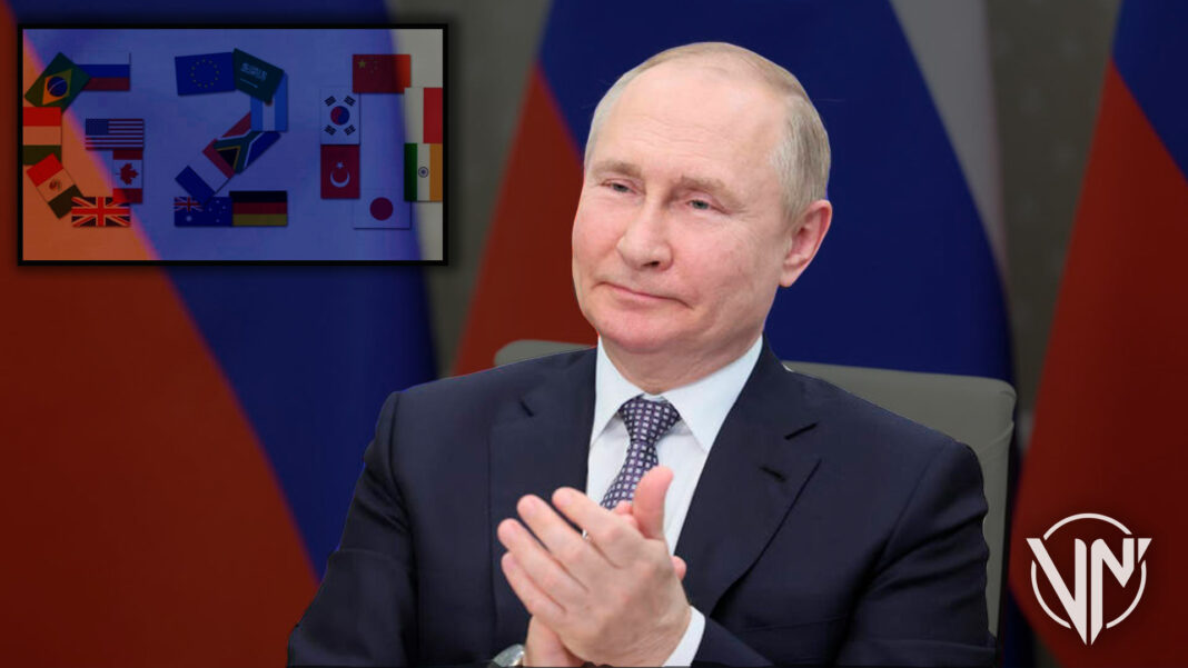 Presidente ruso Vladimir Putin acudirá a Cumbre del G20 en Indonesia