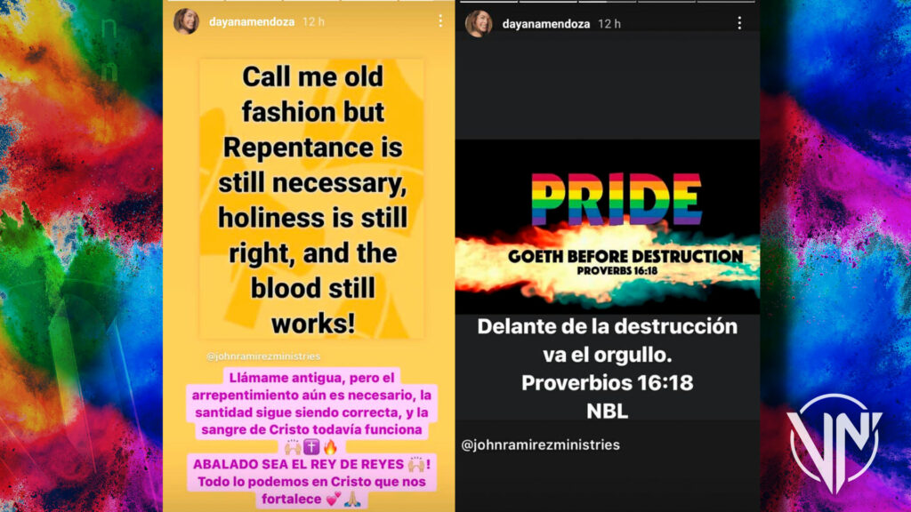Dayana Mendoza homofóbica