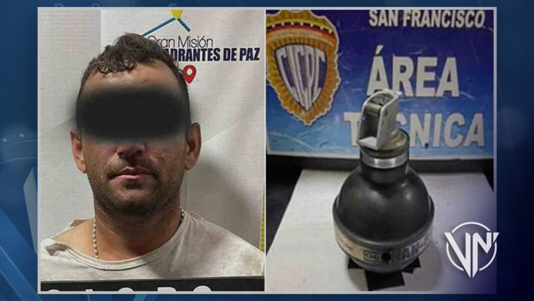 Hombre detenido en Maracaibo por lanzar bomba lacrimógena en vía pública
