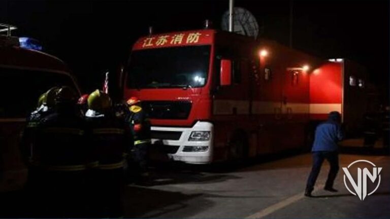 China: Explosión en planta química deja 6 desaparecidos y 8 heridos