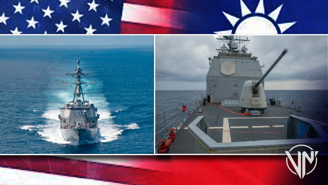 Estados Unidos intenta provocar a China con dos buques de guerra por estrecho de Taiwán