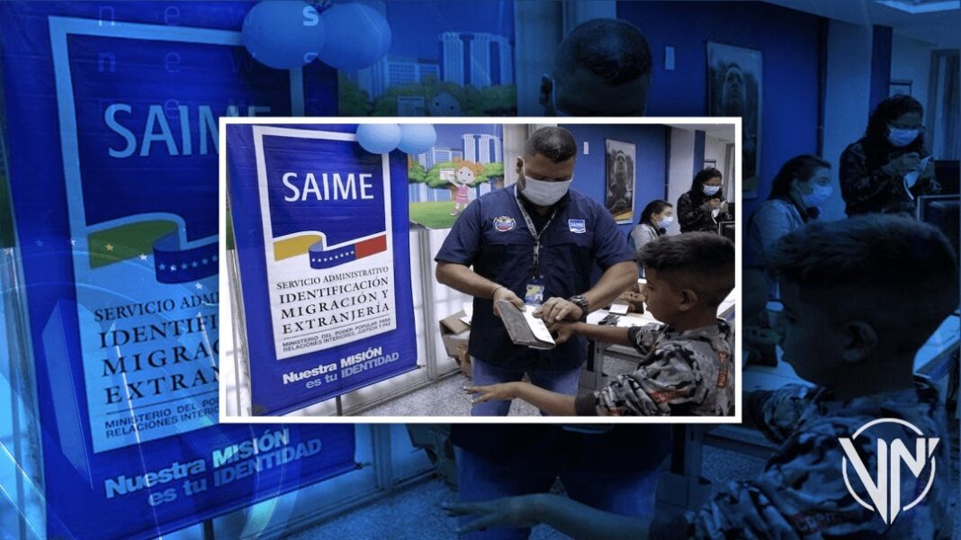 90 oficinas del Saime realizarán operativos de cedulación para niños