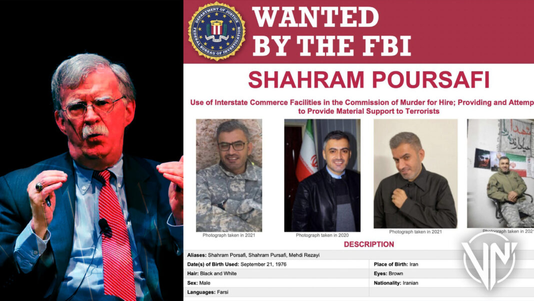 Acusan a agente iraní de pretender asesinar a John Bolton