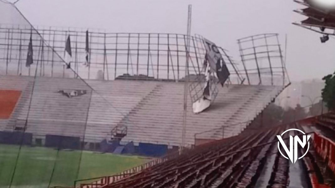 Lluvias destruyeron parte del estadio de Cardenales de Lara