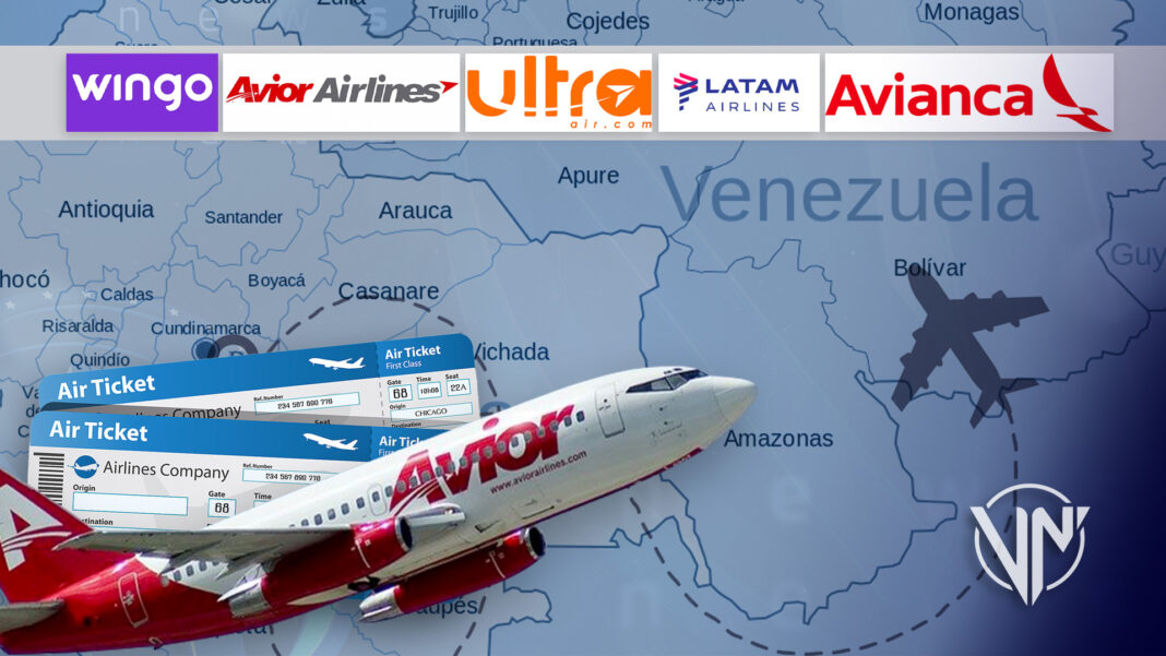 aerolíneas autorizadas entre Colombia y Venezuela