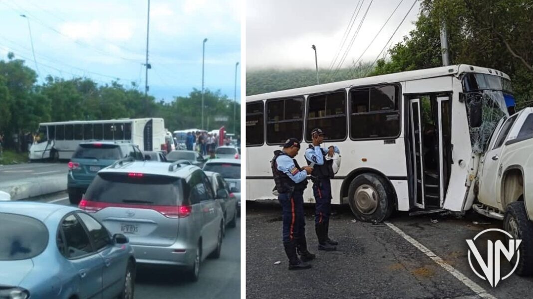 Redes reportan aparatoso accidente vial en la autopista Caracas-La Guaira