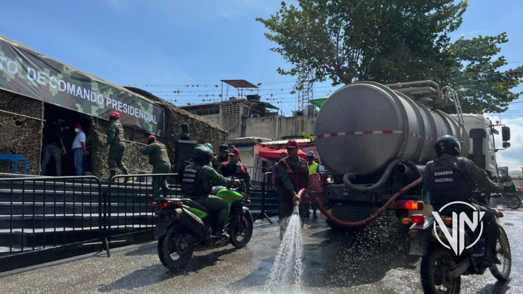 FANB limpió calles en Las Tejerías para evitar propagación de enfermedades