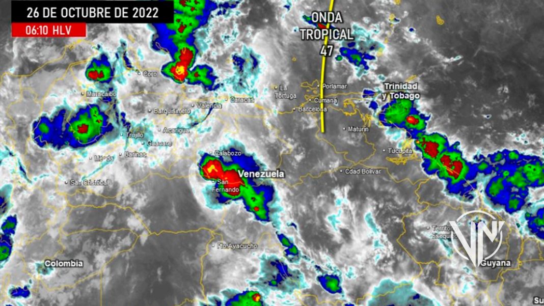 Onda tropical 47 llegó a Venezuela y se desplazará de oriente a occidente
