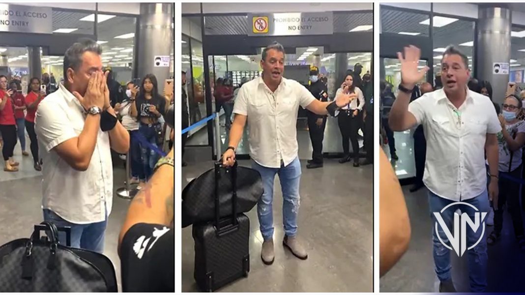 Así fue recibido Daniel Sarcos en el aeropuerto de La Chinita (+Video)