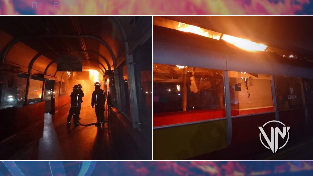 Incendio en parada de Transbarca afectó 40% de la estructura (+Video)