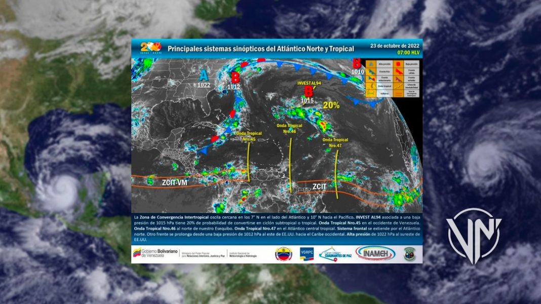 INAMEH prevé lluvias con descargas eléctricas en 5 estados del país