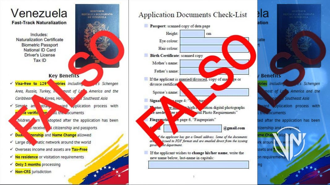 Saime alerta sobre formulario falso para tramitar pasaportes