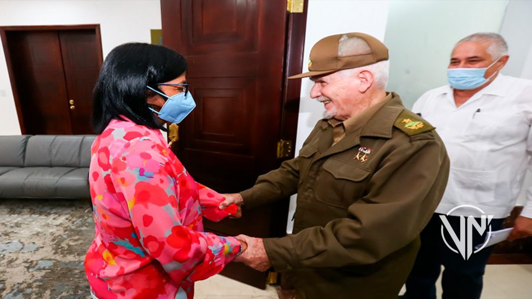 Delcy Rodríguez se reunió con el viceprimer ministro de Cuba