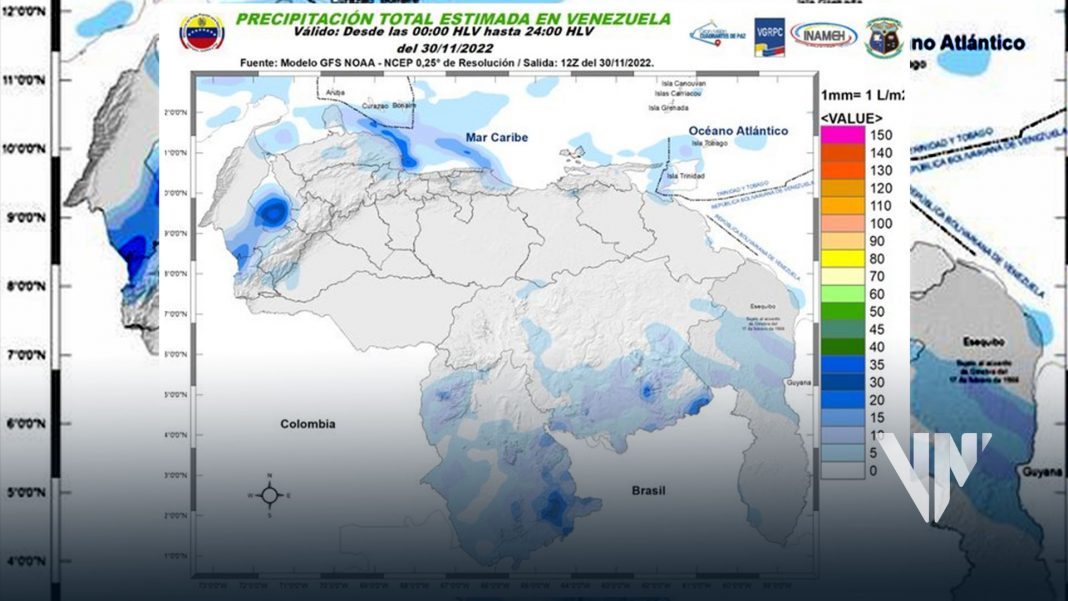 INAMEH prevé lluvias con actividad eléctrica en 5 estados del país