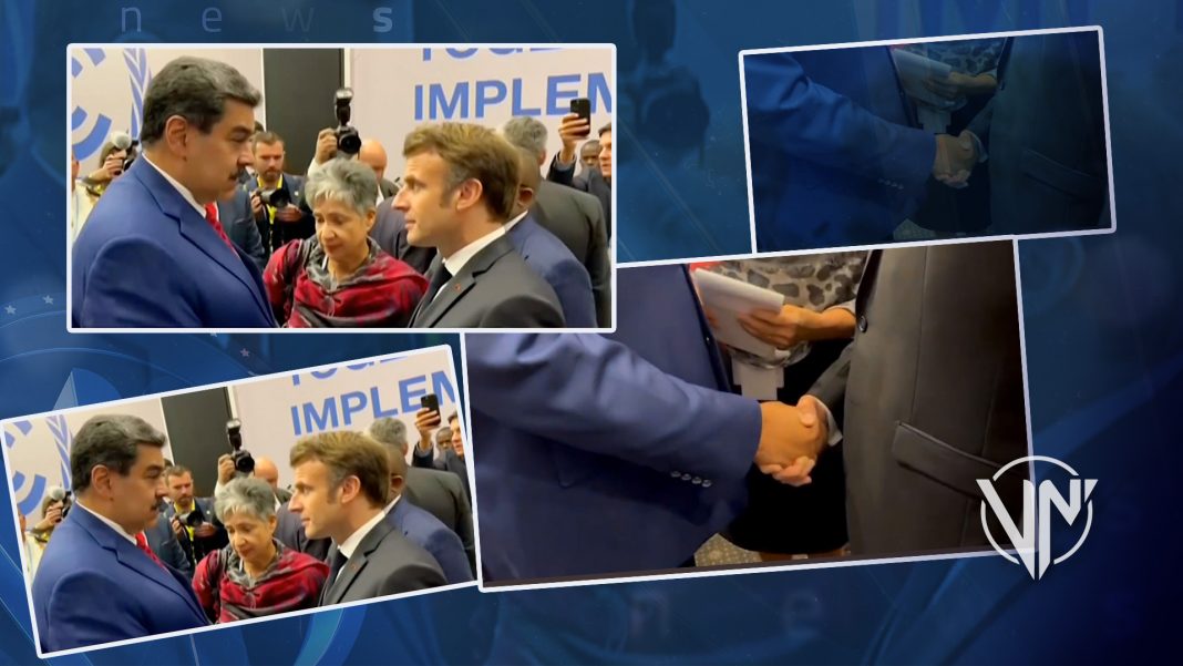 Vea el encuentro entre Nicolás Maduro y Emmanuel Macron en la cumbre COP27