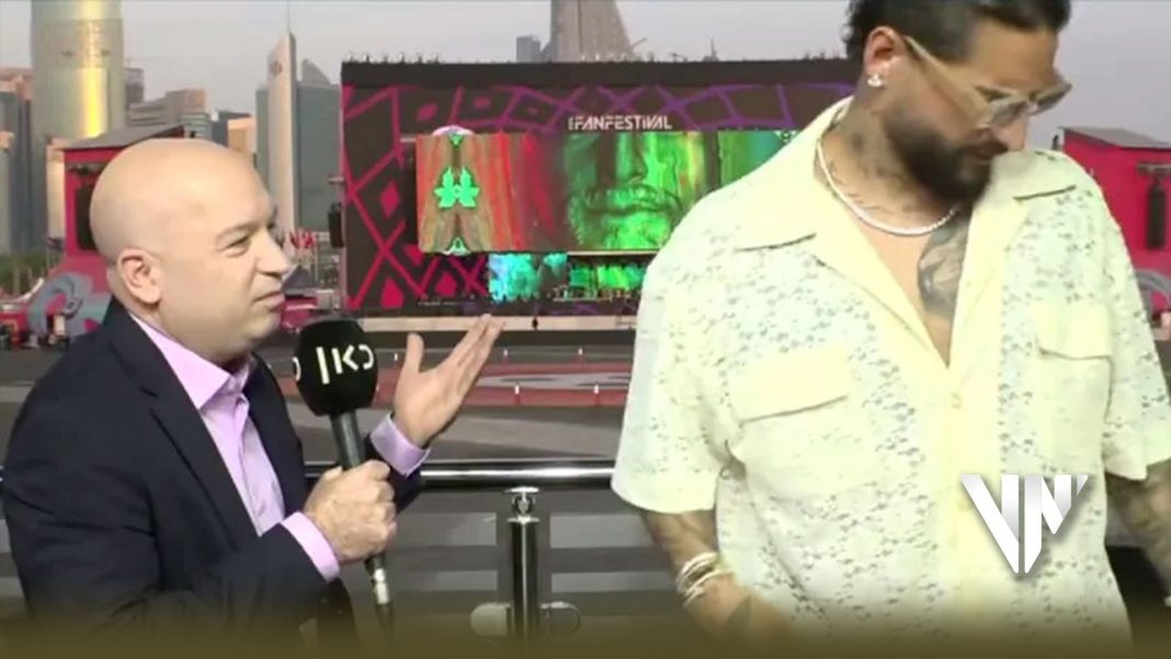 Maluma abandona entrevista al ser cuestionado sobre su show en Qatar (+Video)