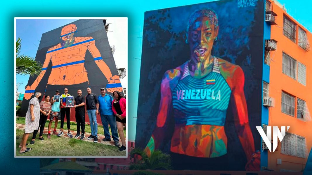 Revelan mural de Yulimar Rojas en Puerto La Cruz (+Video)