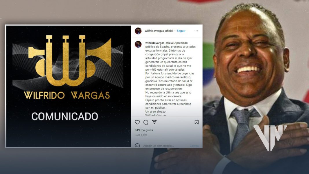 Wilfrido Vargas es hospitalizado de emergencia en Colombia