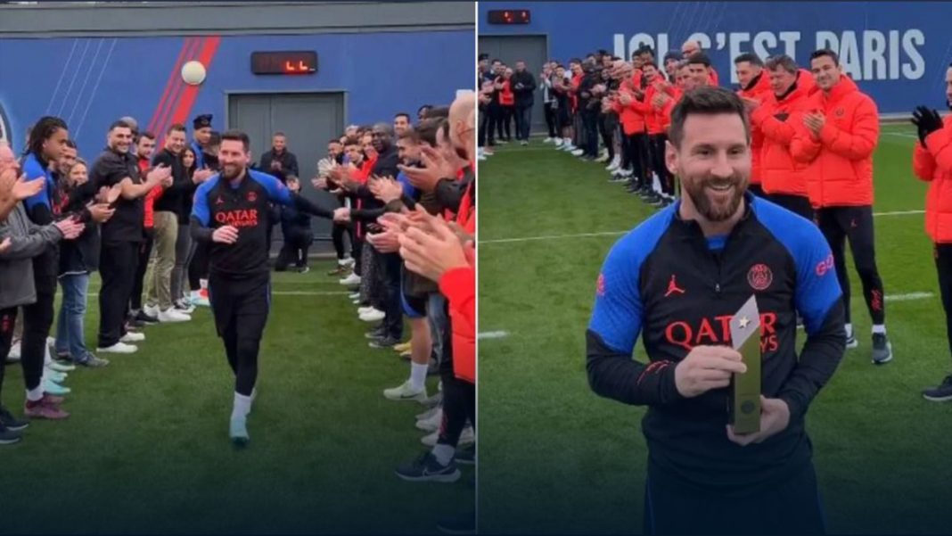PSG recibe con pasillo de honor a Lionel Messi