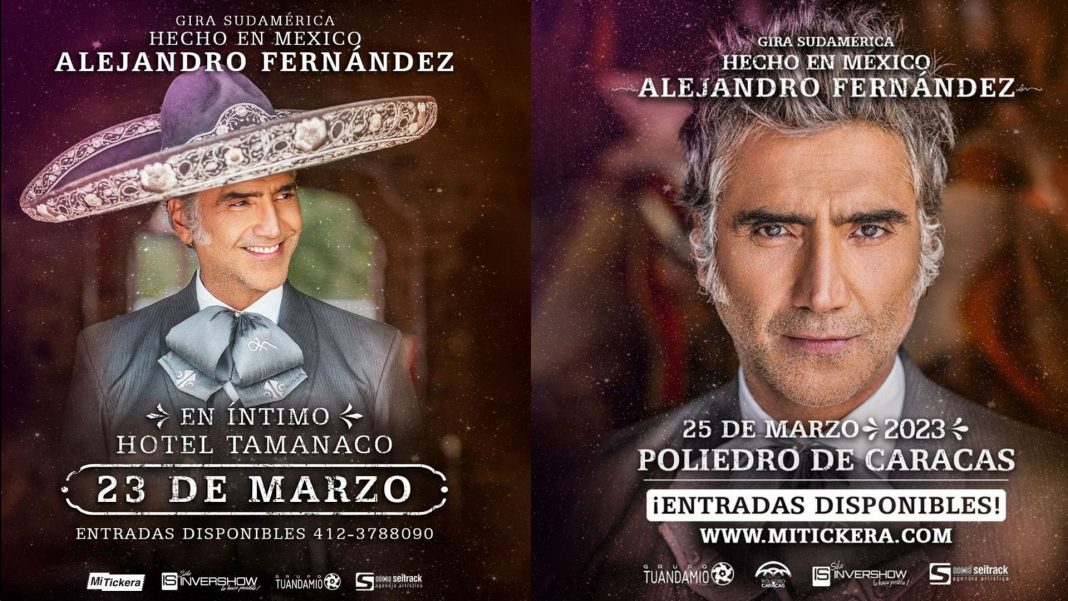 Todo listo para los conciertos de Alejandro Fernández en Caracas