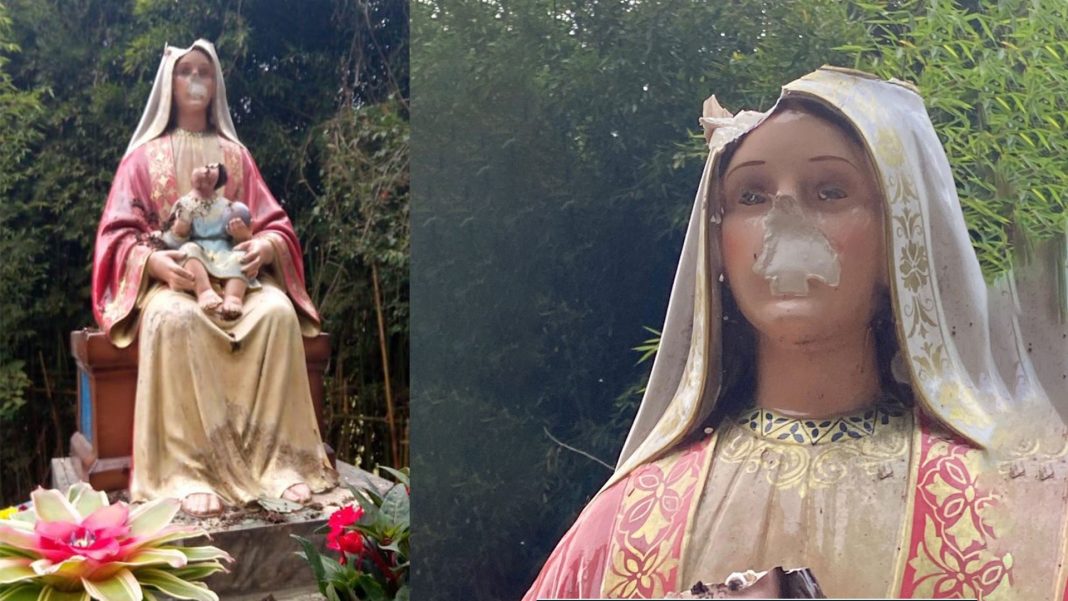 Vandalizan imagen de la Virgen de Coromoto en La Lagunita