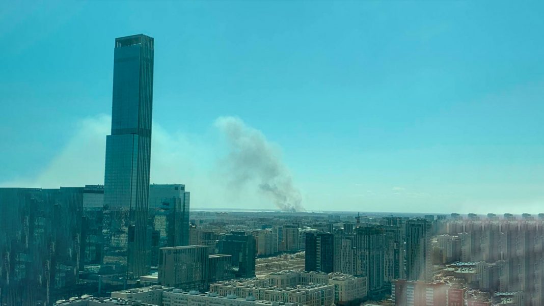 incendio aeropuerto Kazajistán
