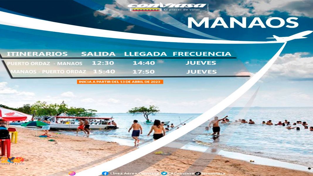 Conviasa ruta Puerto Ordaz-Manaos