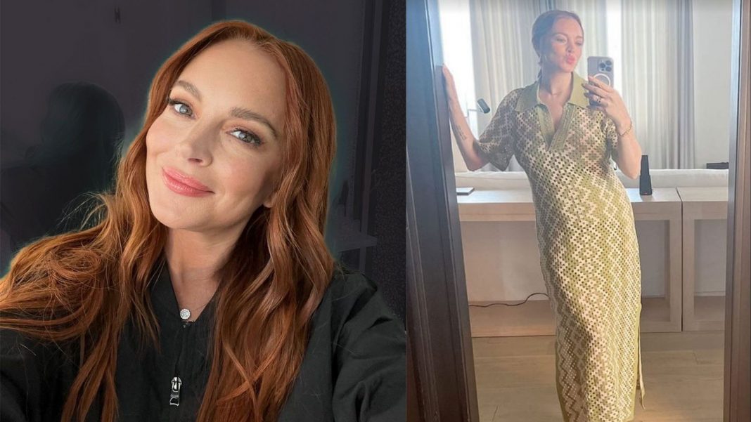 Lindsay Lohan compartió primera foto embarazada