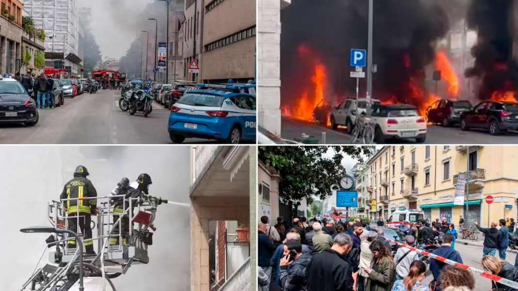 Explosión camión oxígeno Milán