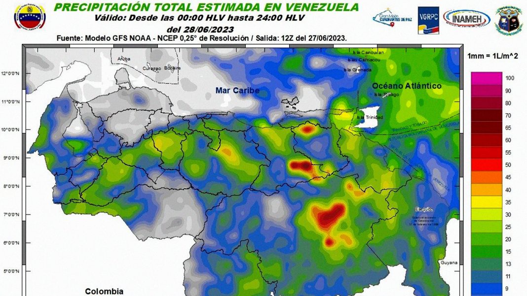 INAMEH: Onda tropical 13 causará lluvias en gran parte del país