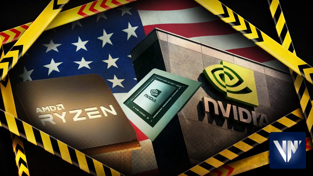 exportaciones de microchips de Nvidia y AMD