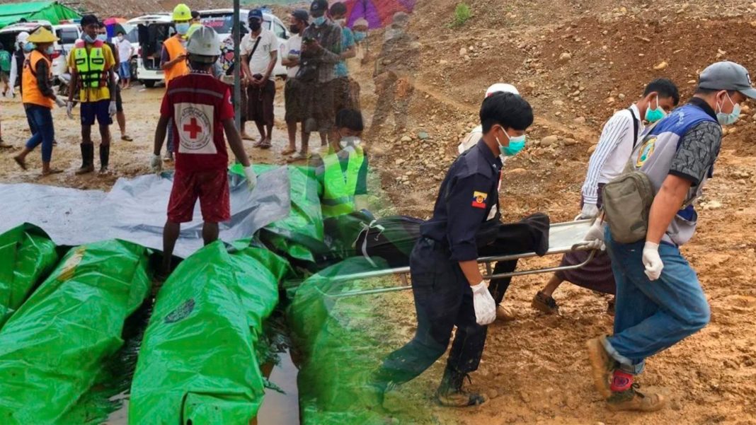Myanmar muertos deslizamiento de tierra
