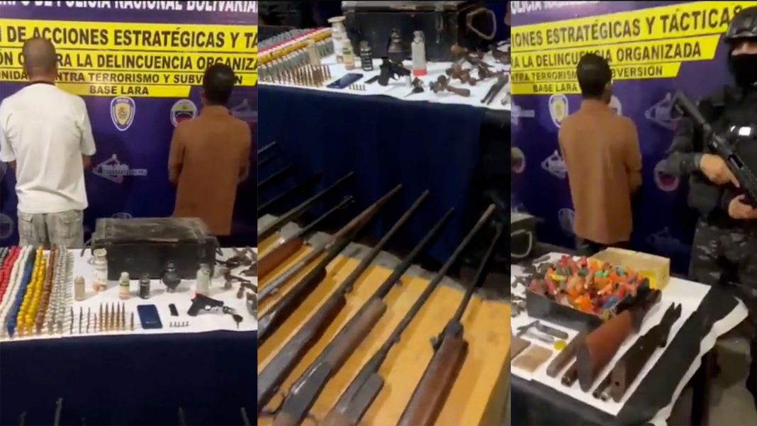 detenidos armamentos y municiones de guerra artesanales