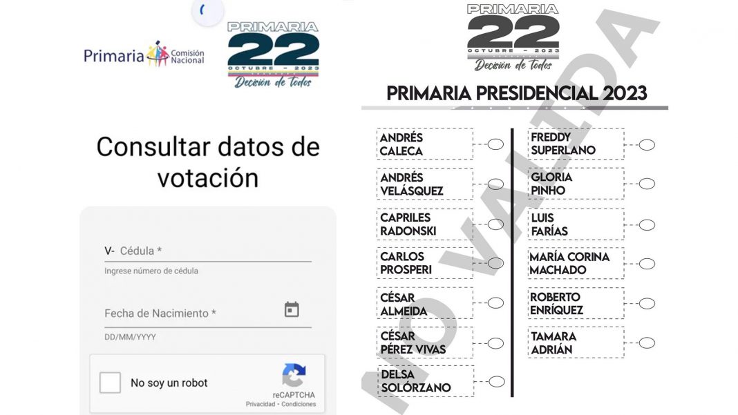 CNP boleta electoral primaria opositora