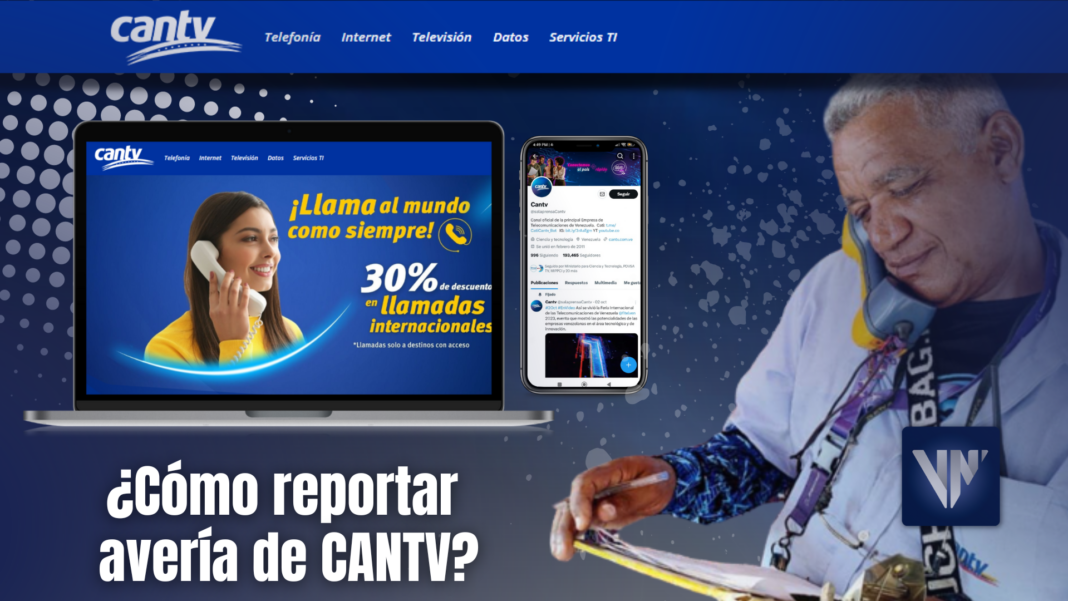 reportar avería CANTV internet telefonía
